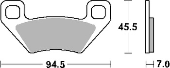 Hamulcowe kh395 off-road racing ng sinter kolor złoty pasuje do: arctic cat, kymco przód-tył