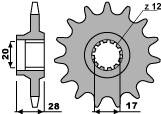 Zębatka przednia 556 13 18nc (łańc. 520)