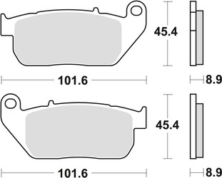 Klocki hamulcowe kh381 sinter street harley-davidson xl 883 03-15, xl 1200 04-13, przód