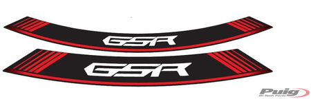 Paski na felgi puig do suzuki gsr600 (logo gsr) czerwone