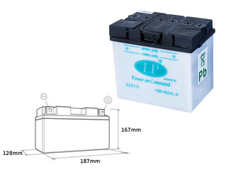 Landport akumulator y60-n24l-a 12v 24ah 185x125x176 obsługowy - bez elektrolitu (2)