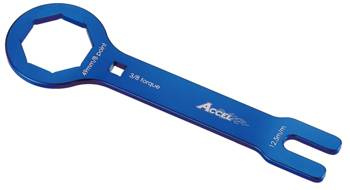 klucz do serwisu zawieszeń przednich kayaba (kyb) dwukomorowych olejowych oraz powietrznych 48u/48psf,psf2 air do rozkręcania górnej ośmiokątnej nakretki 49mmhonda, kawasaki, suzuki, yamaha, husqvarna kolor czarny (fcw02) (fcw-02)