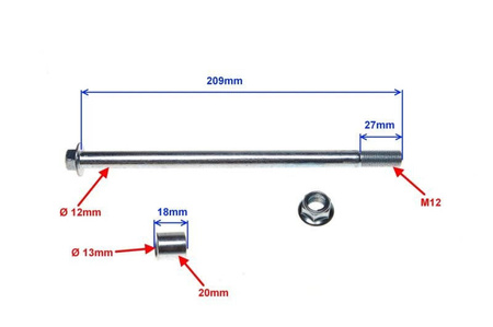 Oś koła przedniego Suzuki Gn125