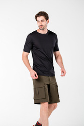 WOOLONA NOTUS KOSZULKA TERMOAKTYWNA MĘSKA (T-SHIRT) (100% WEŁNY MERINO) KOLOR CZARNY ROZMIAR L