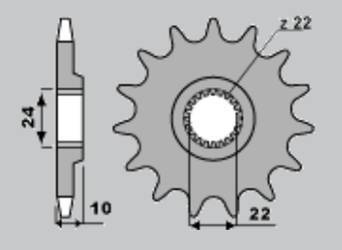 Zębatka przednia 402 16 aprilia 125, bmw f650 (jtf402.16)