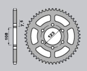 Zębatka tylna 707 50 cagiva 50 w4 (a4140696500)