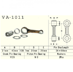 Vesrah - Korbowód Honda Atc350x Trx350 Fourtrax Foreman 4x4 85-89