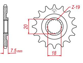 Zębatka przednia 340 13 honda cr 125 '87-'03 (jtf326.13)
