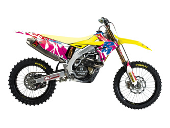 Komplet naklejek (oklein) suzuki rmz 250 '19-'23, rmz 450 '18-'23 retro suzuki