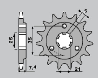 Zębatka przednia 437 13 18nc (łańc. 520)