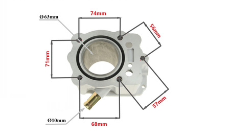 Cylinder żeliwny kompletny Quad Bashan 63mm 4T