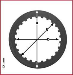 Trw lucas przekładki tarcz sprzęgłowych honda vtx 1300 03-08, stx 1300 02-13, vt 1300 10-16,