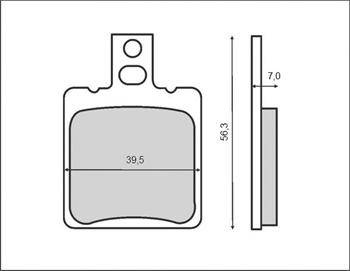 Klocki hamulcowe kh47 spiek metaliczny (złote) (ft 4029)