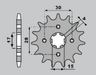 Zębatka przednia 255 13 18nc nsr 50 (89-93) (łańc. 420)