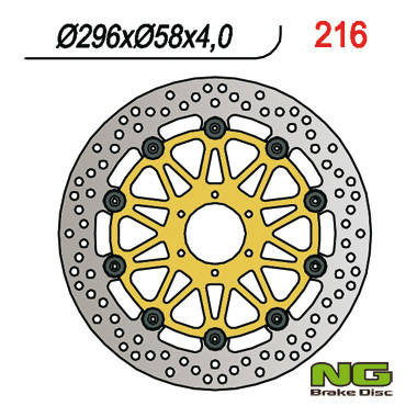 Tarcza hamulcowa przód honda cbr 600/900, vtr 1000f (296x58x4) (6x6,5mm) pływająca