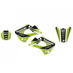Komplet naklejek (oklein) kawasaki kx 85 '01-'13, dream 4 kolor zielony/czarny