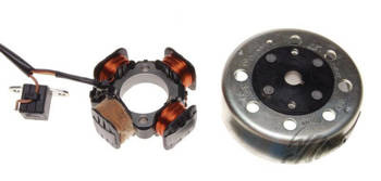 Stator iskrownik 4 cewki + koło magnesowe