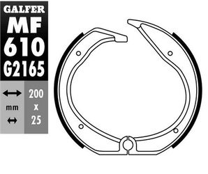 Szczęki hamulcowe tył bmw r 100gs/pd '88-'94, r 100rs '81-'82, r 45/65 '81-86, r 65ls '82-'88, r 65r '93-, r 80gs '88-'98, r 80gs/pd '81-'87