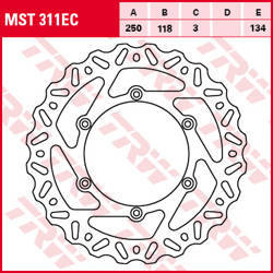 Tarcza hamulcowa przód suzuki rm 125 / 250 89-12, dr 250 95-07, drz 400 00-05, yamaha yz / wrf 01-07, wr / yz 426 / 450 01-15