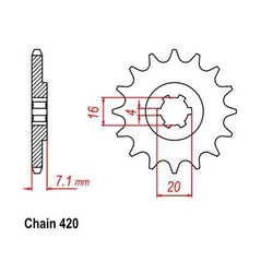 Zebatka Napedowa Sunstar Sunf122-12 (Wycofana Z Produkcji)