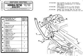 Stelaż Kufra Centralnego Honda Cb 750 Seven Fifty (92-00)