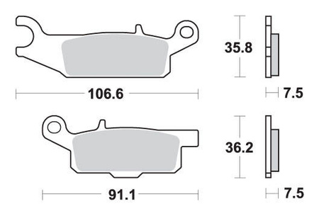 Hamulcowe kh444 off-road sinter kolor złoty