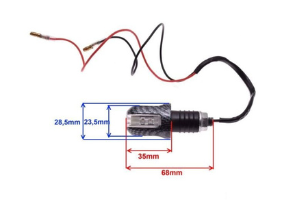 Kierunkowskazy led Końcówki kierownicy E8 carbon