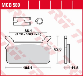 Klocki hamulcowe kh201 organic harley-davidson flt electra glide/heritage/tour/ultra clasic 1340 '86-'99 tył