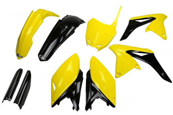 Komplet Plastików (Full Kit) Z Osłonami Teleskopów (Amortyzatorów) Suzuki Rmz 250 '10-'18 Kolor Oem '14-'16 (Żółty/Czarny) (Su416e999)