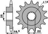 Zębatka przednia 2114 15 18nc ducati 749/848/998/1000 (jtf741.15) (łańc. 525)