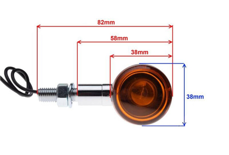 Kierunkowskaz para chrom łezka z wytłoczeniami