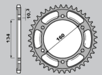 Zębatka tylna 4405 45 honda cbr 600 f '01-'06 (jtr1307.45)