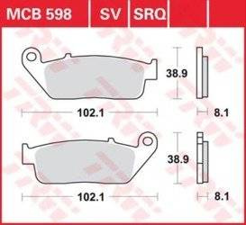KLOCKI HAMULCOWE TRW MCB598SV
