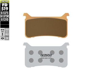 Klocki hamulcowe kh700 honda cbr 1000rr '17- spimetaliczne (złote) przód