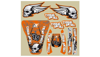 Komplet naklejek (oklein) ktm kolor pomarańczowy-