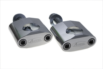 MOCOWANIE/PODWYŻKI KIEROWNICY (28,6MM) WYS. 34MM ZE ŚRUBĄ M12 KOLOR SREBRNY (BM-02SV28)