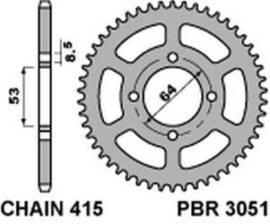 Zębatka tylna 3051 50 f