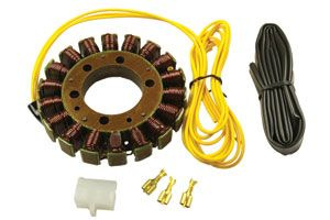 Uzwojenie alternatora (stator) yamaha xv250 '88-'11, xt 600e '95-'02, xtz660 '91-'98, suzuki ltf250/300, vz800 '97-'04, kawasaki zzr600, gpx