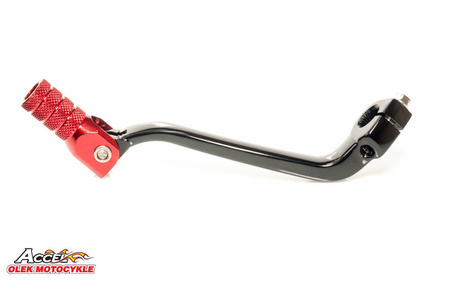 Dźwignia zmiany biegów honda crf 450x '05-'17 aluminiowa kolor czarny, koncówka czerwona (24700-mey-670)