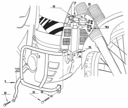 Gmole osłony silnika honda xl 600v transalp (97-99) (tn363) czarne