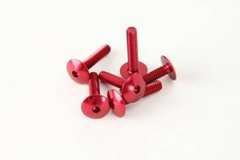 Zestaw śrub owiewki m6x30 (6szt.) kolor czerwony(imbusowa płaska)(ta630r)