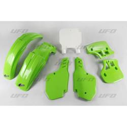 komplet plastików kawasaki kx 500 '93-'95 kolor oem (zielony/biały) (ka187e999)