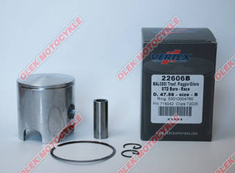 Vertex tłok malossi (piaggio, gilera) 47,58mm sworzeń 12mm (pierścienie 53010004760 x 1 szt.)