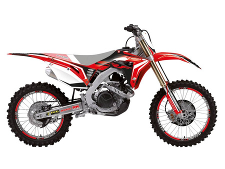 Komplet naklejek (oklein) honda crf 250r '18-'21, crf 450r '17-'21, 450x '17-'21 kolor czerwony/czarny