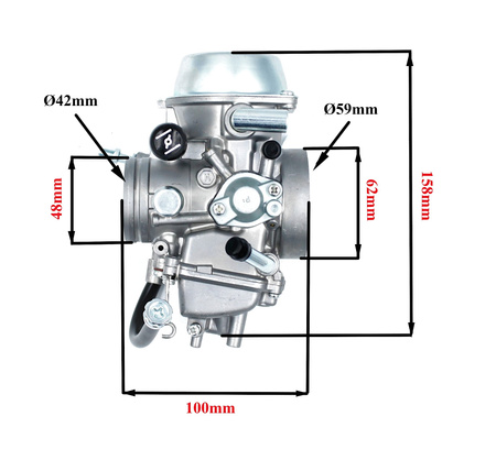 Gaźnik Power Force Pd42-3 Bombarddier Can-Am Ds650 Predator 500 Grizzly 600 Gzc000067