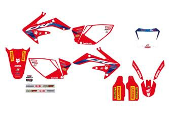 Komplet naklejek (oklein) Honda CRF 250 '04-'09, CRF 250x '04-'19, replica team hrc 23