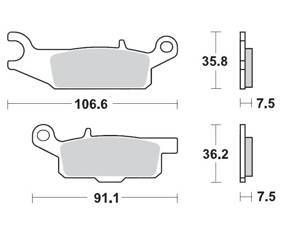 Klocki hamulcowe kh444 sinter metal oem: 11 (sinterpro racing ng) yamaha: yfm 700 grizzly   przód-prawy