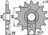 Zębatka przednia 345 15 18nc (łańc. 520)