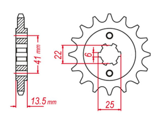 Zębatka przednia 293 15 honda xl 400 v '88-'91, xl 600 v transalp 87-88 (jtf293.15)