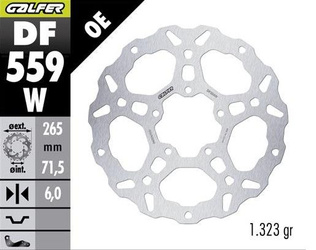 TARCZA HAMULCOWA TYŁ DUCATI DESERT 937X '21-; DESERT 937X RALLY '24-; MULTISTRADA V4 1150/1158/1103 '21- (WAVE DISC) (265X71,5X6MM)